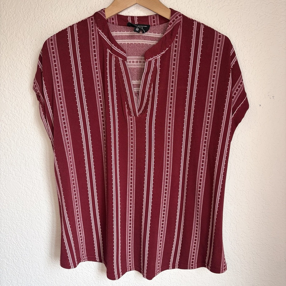 Flower & Feather Women's Southwestern Coastal Cowgirl Striped Tunic Top Size XL